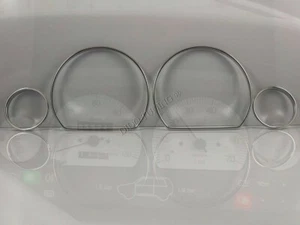 For Fiat Uno SX Dash Instrument Chrome Rings Polished Aluminium 4pcs - Bild 1 von 4