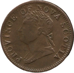 1832 - Nova Scotia Half Penny Token - High Value - KM# 1 - Lot # EC 6085 - Picture 1 of 10