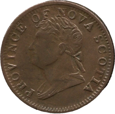 1832 - Nova Scotia Half Penny Token - High Value - KM# 1 - Lot # EC 6085 - Image 1 of 4