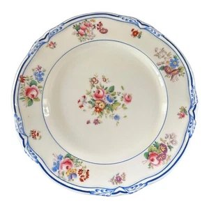Mintons Queen Anne Floral Dinner Plate. Flowers Blue Rim - Picture 1 of 3