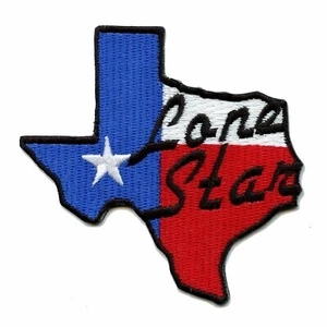 Texas Lone Star State Embroidered Iron On Applique Patch - Picture 1 of 1
