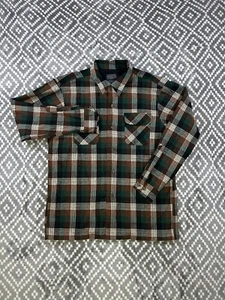 Pendleton Board Shirt Mens Large Green Brown Tartan Plaid Outdoors West Coast - Picture 1 of 7