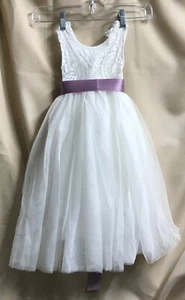 The Little Kitten Boutique White Flower Girl Dress Sleeveless Sz 12-18 Mo. NEW - Picture 1 of 7
