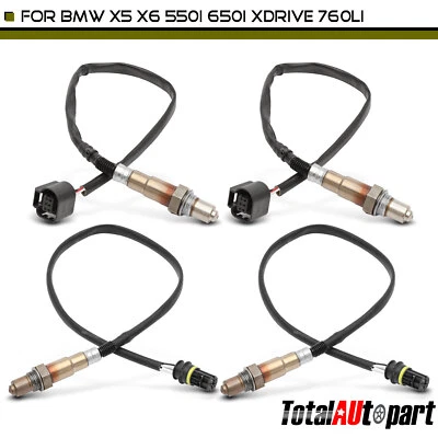 4x O2 Oxygen Sensor for BMW 550i F10 2012-2016 750i X5 X6 Upstream & Downstream - Image 1 of 4
