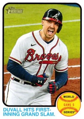 2022 Topps Heritage Adam Duvall Atlanta Braves #208 - Image 1 of 2