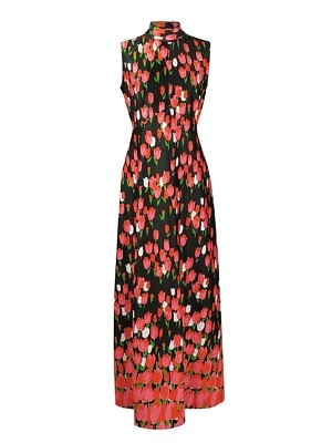 Vintage Early 1970's Emilio Borghese Maxi Sleeveless Hostess Dress Tulips EUC - Image 1 of 4