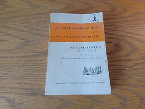 Pride And Prejudice And Sense And Sensibility Jane Austen 1950 Modern Library Pa - Picture 1 of 9