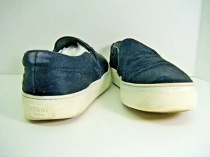 Celine Damen EU 37,5 US 7 dunkelblau runde Zehenpartie Wadenhaar Plateau Turnschuhe Schuhe - Bild 1 von 10