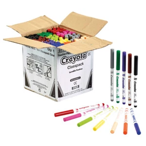 Crayola Art and Crafts Supertips Washable Markers Glitter Classpack 144 Assorted - Picture 1 of 4