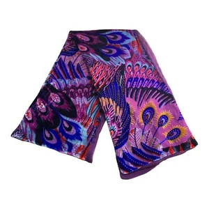 Burnout Crushed Velvet Schal Pfau Whimsigoth Witchy Dopamin Rechteck Unikat - Bild 1 von 7