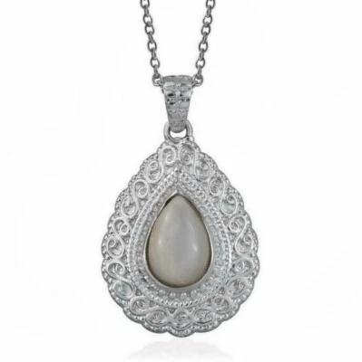 TGW 3,40 cts. Encantador colgante de piedra lunar de plata de Sri Lanka 20 Foto 1 de 3