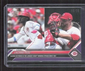 Cincinnati Reds - 2023 MLB TOPPS NOW #474 Striscia vincente undici partite viola/25 - Foto 1 di 2