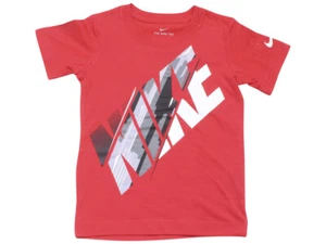 Nike Little Boy's T-Shirt Slash Logo Crew Neck University Red - Picture 1 of 10
