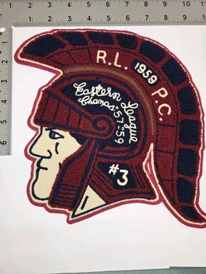 POLO RALPH LAUREN PATCHES BRAND NEW EXTRA LARGE SPARTAN TROJAN HELMUT PATCH - Image 1 of 2