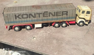 VINTAGE RABA TRUCK KAMION 'KONTENER' HUNGARIAN CARRIER SERVICE TIN PLASTIC METAL - Picture 1 of 24
