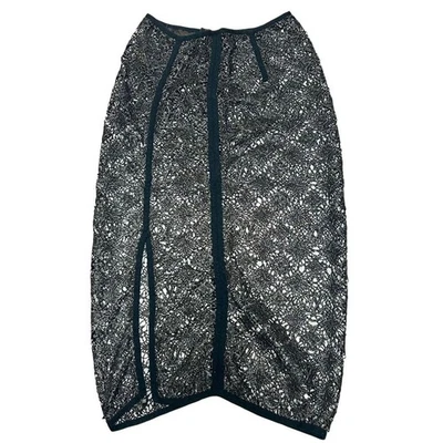 Falda monograma de encaje con logotipo de Louis Vuitton para mujer talla 38 negra genuina Foto 1 de 4