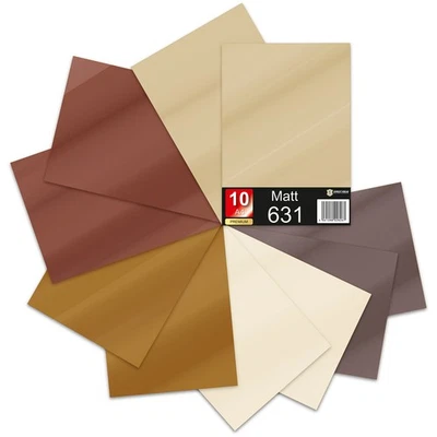 Set of 10 A4 Arcs Braun 30x21cm Oracal 631 Matte Film Auto Tracer - Image 1 of 4