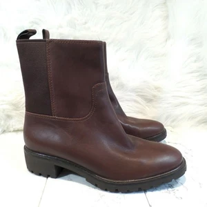 Cole Haan Women's Chestnut Brown Waterproof Leather Short Boots Size 9 B - Picture 1 of 8