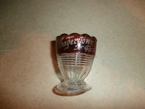 Vintage Souvenir Red Flash Ruby Glass Hagerstown Md Fair 1919 MARY & WOLF - Bild 1 von 6