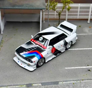 EY SW 1:64 White M3 E30 LTO Coupe Widebody Sport Model Diecast Display Car - Picture 1 of 14