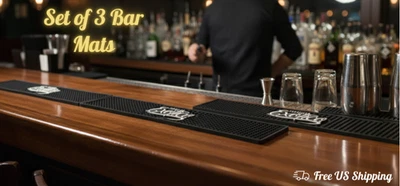 Exotico Tequila Professional Bartender Rail tapete barra derramamento 24 polegadas conjunto de 3 - Imagem 1 de 4