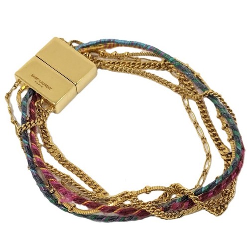 SAINT LAURENT (YSL) Bracciale catena Saint Laurent GP multicolore usato0
