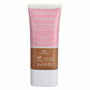 6 Pack CoverGirl Clean Fresh Nourishing Foundation, Tan/Rich 590, 1 fl oz - Picture 1 of 2
