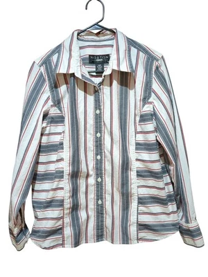 Blusa de mujer Norton Studio Petites a rayas manga larga. Talla 12P. Ver fotos Foto 1 de 4