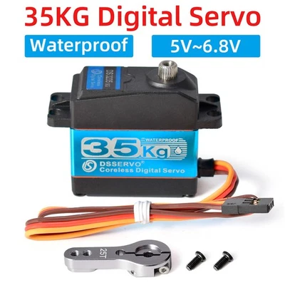 Waterproof Servo DS3235 35KG Metal Gear Digital Servo for 1/8 1/10 1/12 RC Car - Image 1 of 4