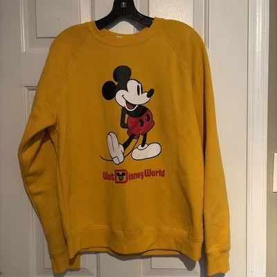 Walt Disney World Parks Official Mickey Mouse Adult Med Pullover Crew - Image 1 of 4