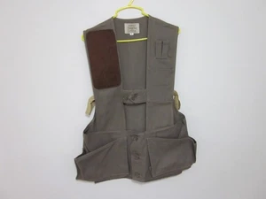 Vintage Men's Bob Allen's Gun Club Shooting Vest Size M Khaki Hunting Full Zip - Picture 1 of 4