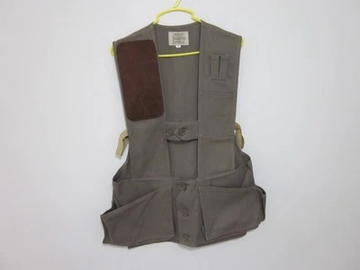 Vintage Men's Bob Allen's Gun Club Shooting Vest Size M Khaki Hunting Full Zip - Image 1 of 4