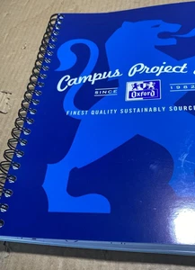 Cuaderno de proyecto Oxford Campus A4 con divisores, encuadernado con cables, forrado de 8 mm - Imagen 1 de 6