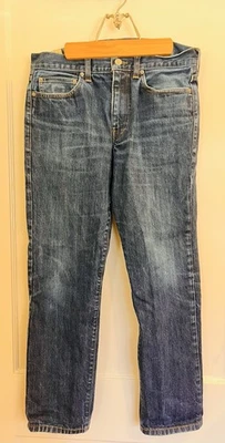 Jeans J Crew 770 31 x 30 japonés Kaihara Denim índigo lavado medio/oscuro 77388 Foto 1 de 4