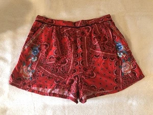 Xhilaration BOHO Red Print Detail Shorts w/Pockets ~ Size Medium - Picture 1 of 6