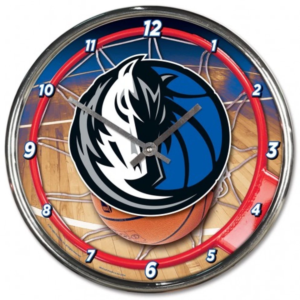 Dallas Mavericks Chrome Clock - NBA - Image 1 of 2