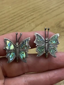 Vintage Estate Signed Sterling Silver 925 Screw Back Earrings - Picture 1 of 2