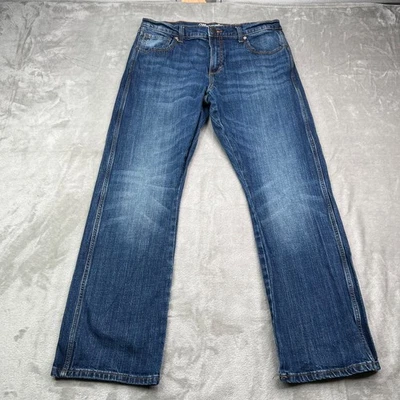 Wrangler Retro Relaxed Boot Cut Jeans Mens 33x32 Blue Western Cowboy Denim Faded - Image 1 of 4