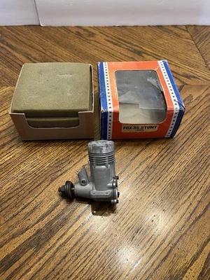 Vtg 1970s Fox Manufacturing 35 Stunt 13500 Airplane Engine In Orig Box  - Image 1 of 4