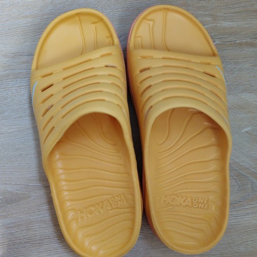 Sandali Hoka One One donna 10 uomo 8 ore recupero slide arancione slip on