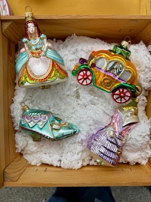 Disney Cenicienta Kurt Adler Juego de Adornos Polonesa con Caja Original Foto 1 de 4