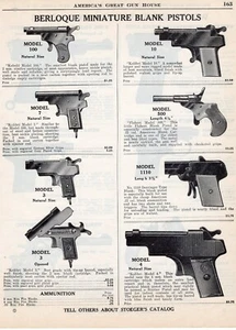 1940 Print Ad of Miniature Blank Pistol Kobold 100 Kolibri 10 3 4 1 Flobert 500 - Picture 1 of 2