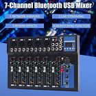 7-Channel Bluetooth Portable Audio Mixer USB DJ Sound Mixing Console Board New