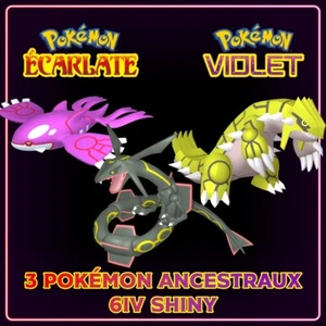 Rayquaza Kyogre Groudon 6IV Shiny - 100% Legit - Pokémon Violet & Écarlate - Afbeelding 1 van 1