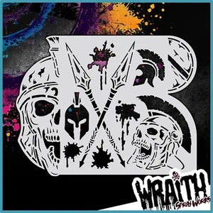Spartan Rage - Reusable Airbrush Stencil Template - Picture 1 of 4