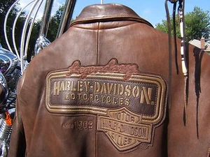 HARLEY DAVIDSON LEGENDARY LEATHER BOMBER JACKET X-LARGE  - Bild 1 von 12