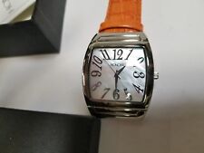 Honora Mother Of Pearl Watch Orange Leather 