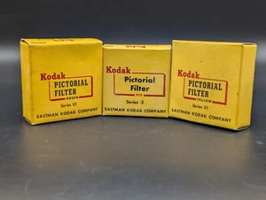 3 Kodak Drop In Pictorial Filters Series VI Red/Green/Yellow Vintage - Picture 1 of 7