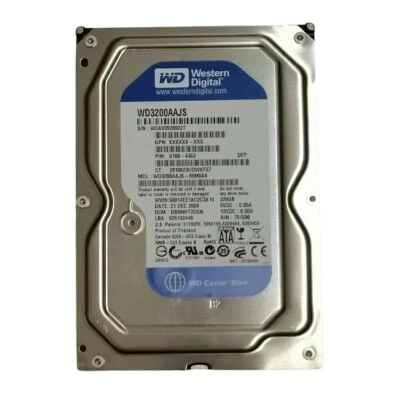 Western Digital 320GB WD3200AAJS-65M0A0 7200RPM SATA 3.5" HDD Hard Disk Drive - Image 1 of 4