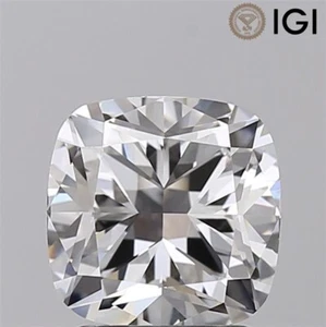 Diamante de 2,08 quilates corte cojín forma elegante certificado IGI VS1 claridad F - Imagen 1 de 14